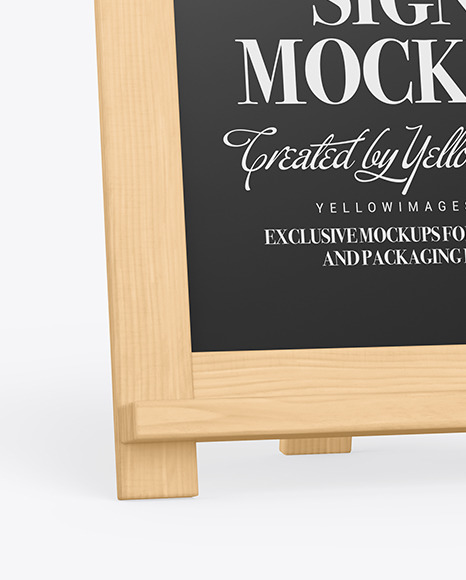 A-Frame Sign Chalk Board Mockup