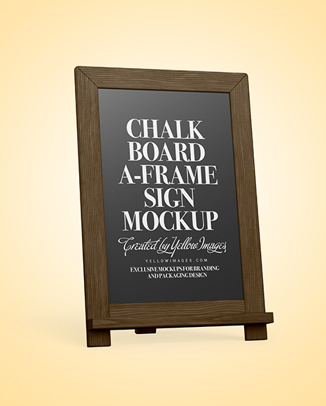 A-Frame Sign Chalk Board Mockup