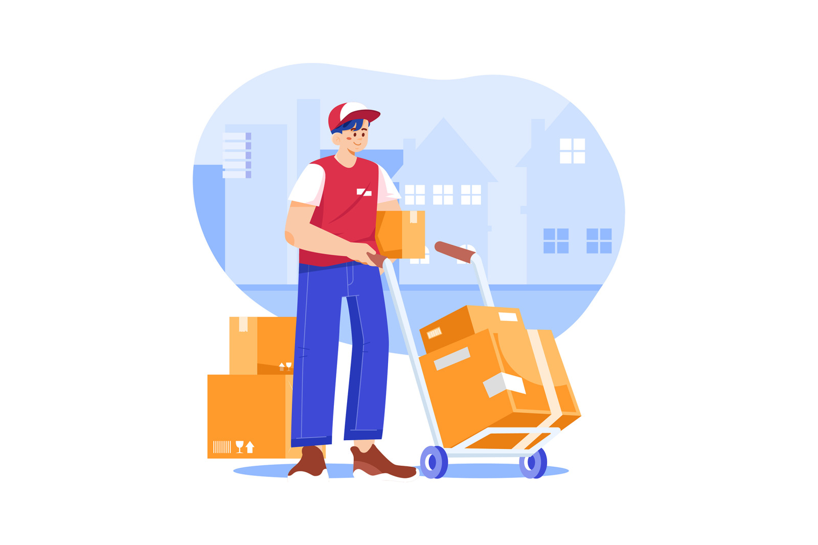M462_Parcel Delivery Illustration Pack M462_Parcel Delivery Illustration Pack