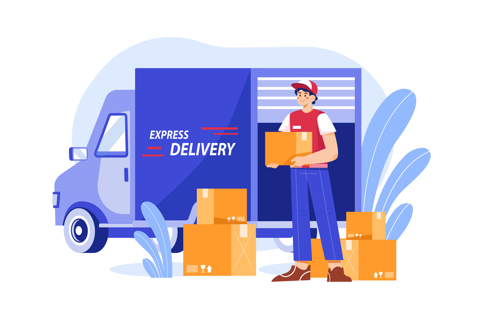 M462_Parcel Delivery Illustration Pack M462_Parcel Delivery Illustration Pack