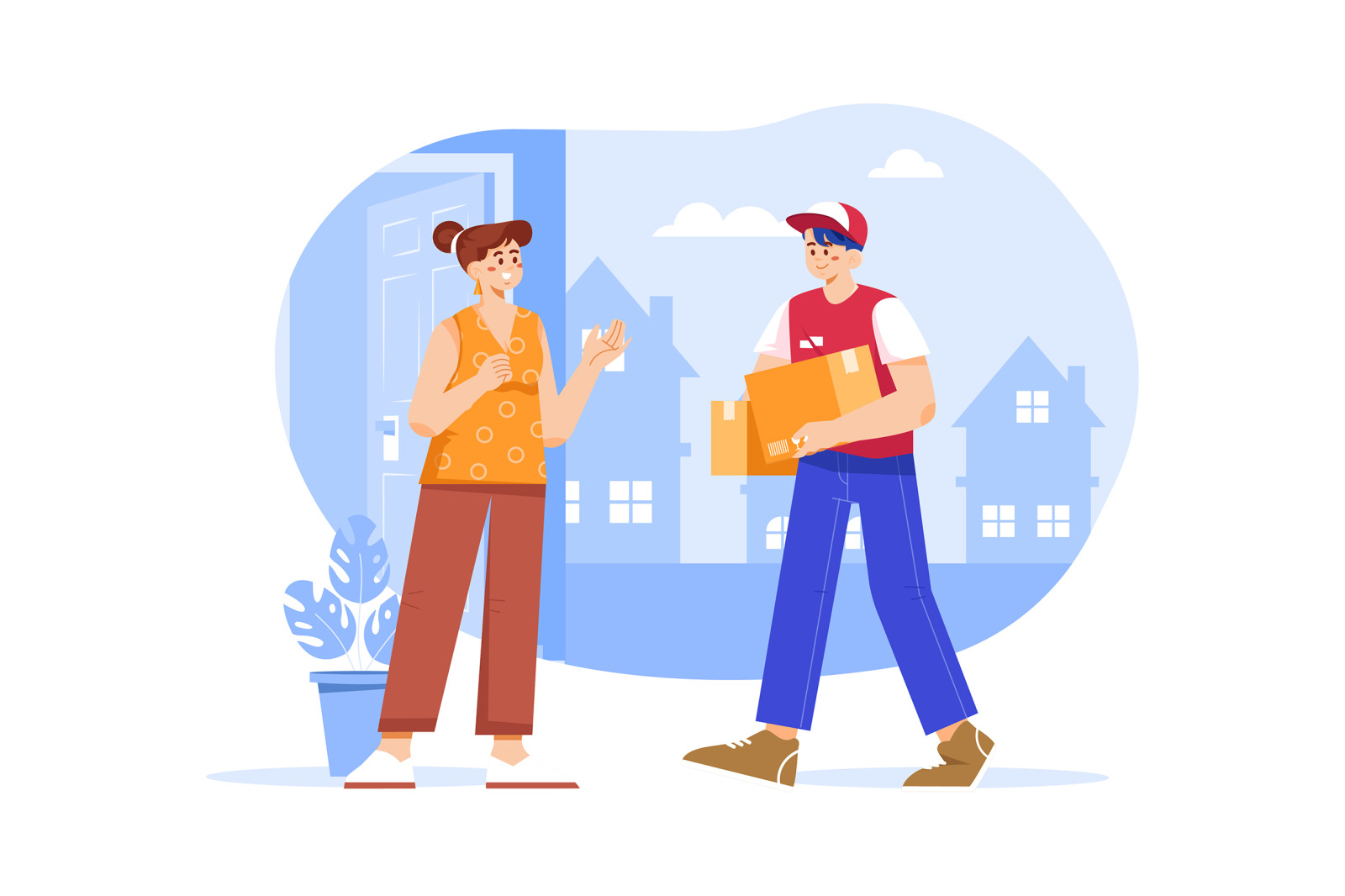 M462_Parcel Delivery Illustration Pack M462_Parcel Delivery Illustration Pack