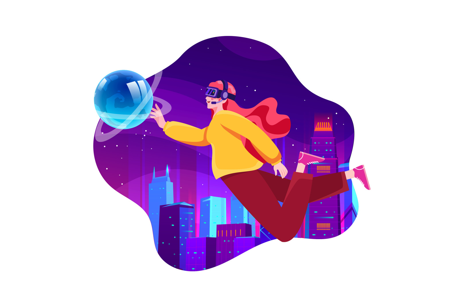 M468_Metaverse Technology Illustration Pack