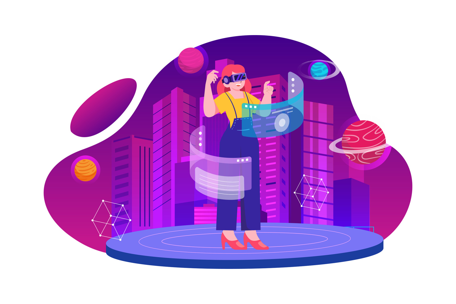 M468_Metaverse Technology Illustration Pack