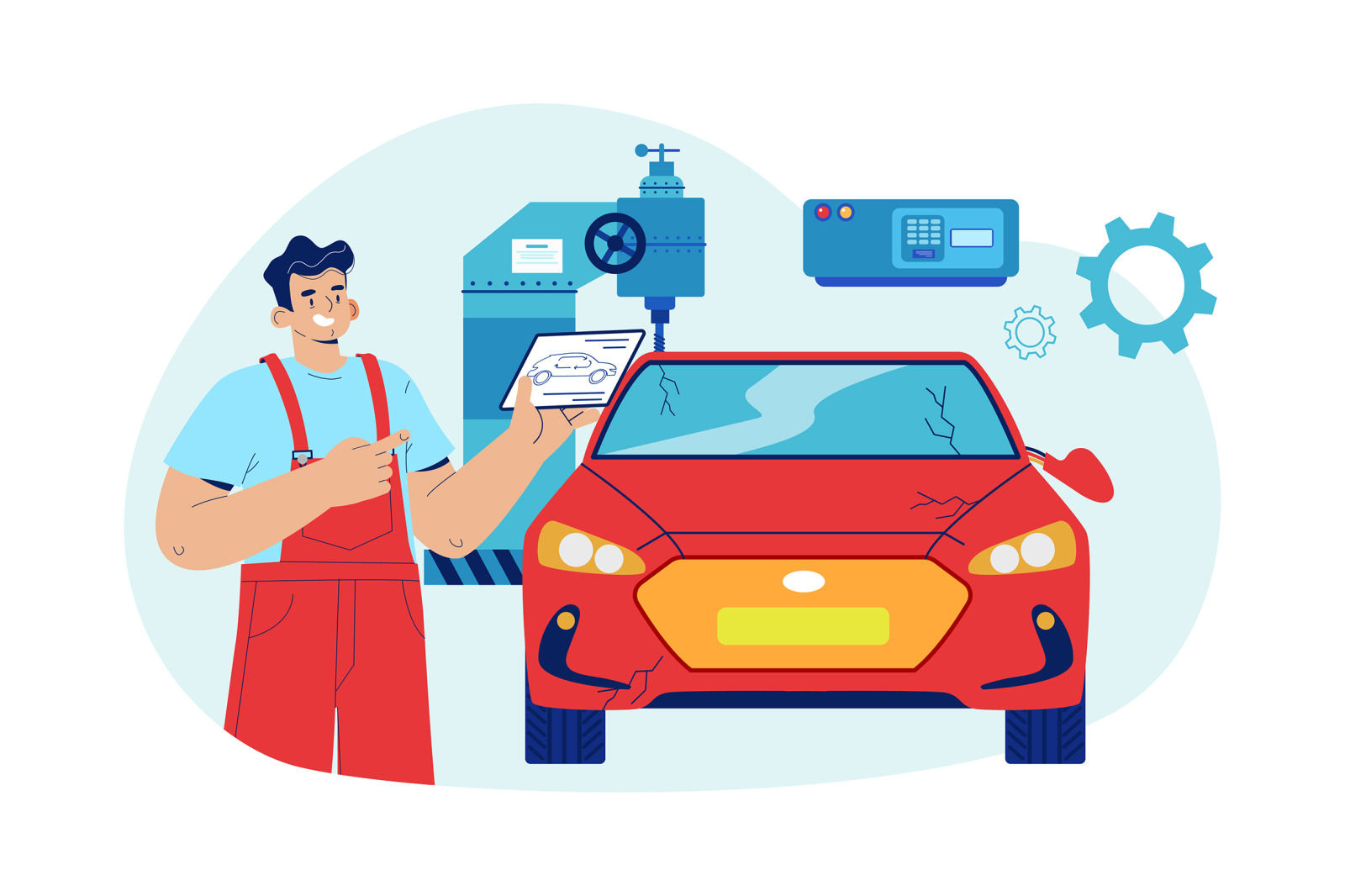 M475_Car Service Illustrations M475_Car Service Illustrations