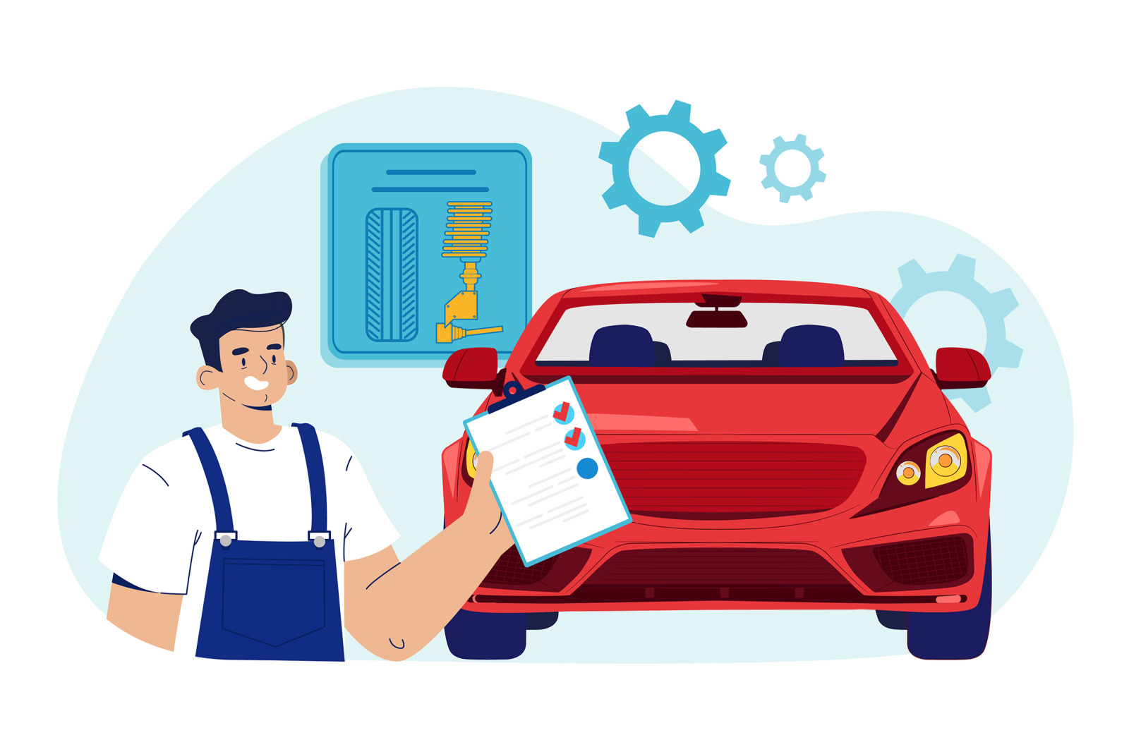M475_Car Service Illustrations M475_Car Service Illustrations
