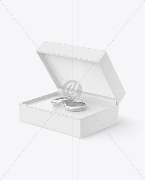 Jewelry Case with Wedding Rings Mockup