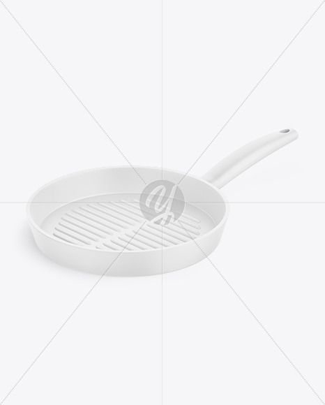 Round Grill Frying Pan Mockup