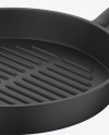 Round Grill Frying Pan Mockup