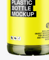 Green PET Olive Oil Bottle Mockup