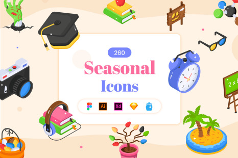 260 Collection Of Seasonal Icons - Holiday