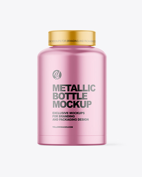 Matte Metallic Bottle Mockup