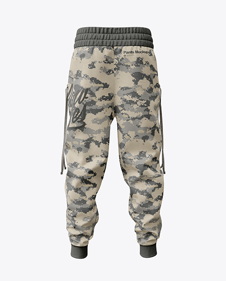 Jogger Pants Mockup - Back View