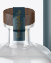 Clear Glass Dry Gin Bottle with Tube Mockup