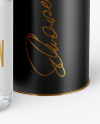 Clear Glass Dry Gin Bottle with Tube Mockup