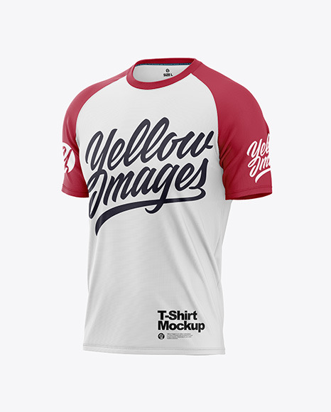 Men&#039;s Reglan T-Shirt Mockup - Half Side View