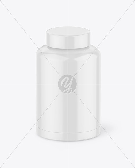 Glossy Plastic Bottle Mockup