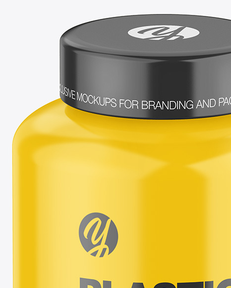 Glossy Plastic Bottle Mockup