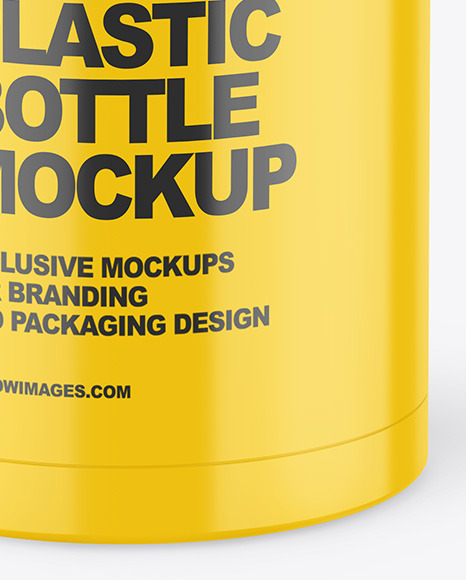 Glossy Plastic Bottle Mockup