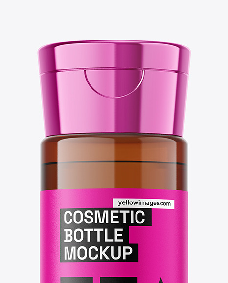 Amber Cosmetic Bottle Mockup