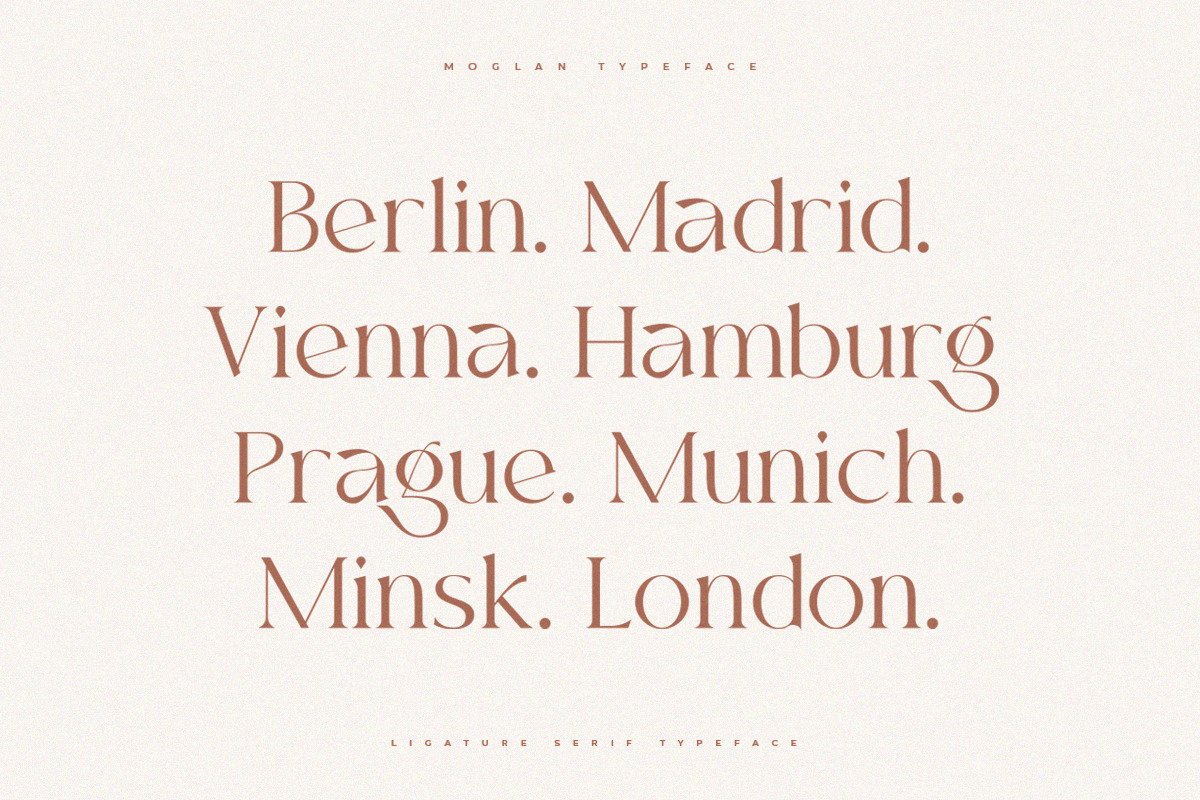 Moglan | Ligature Serif Typeface Moglan | Ligature Serif Typeface