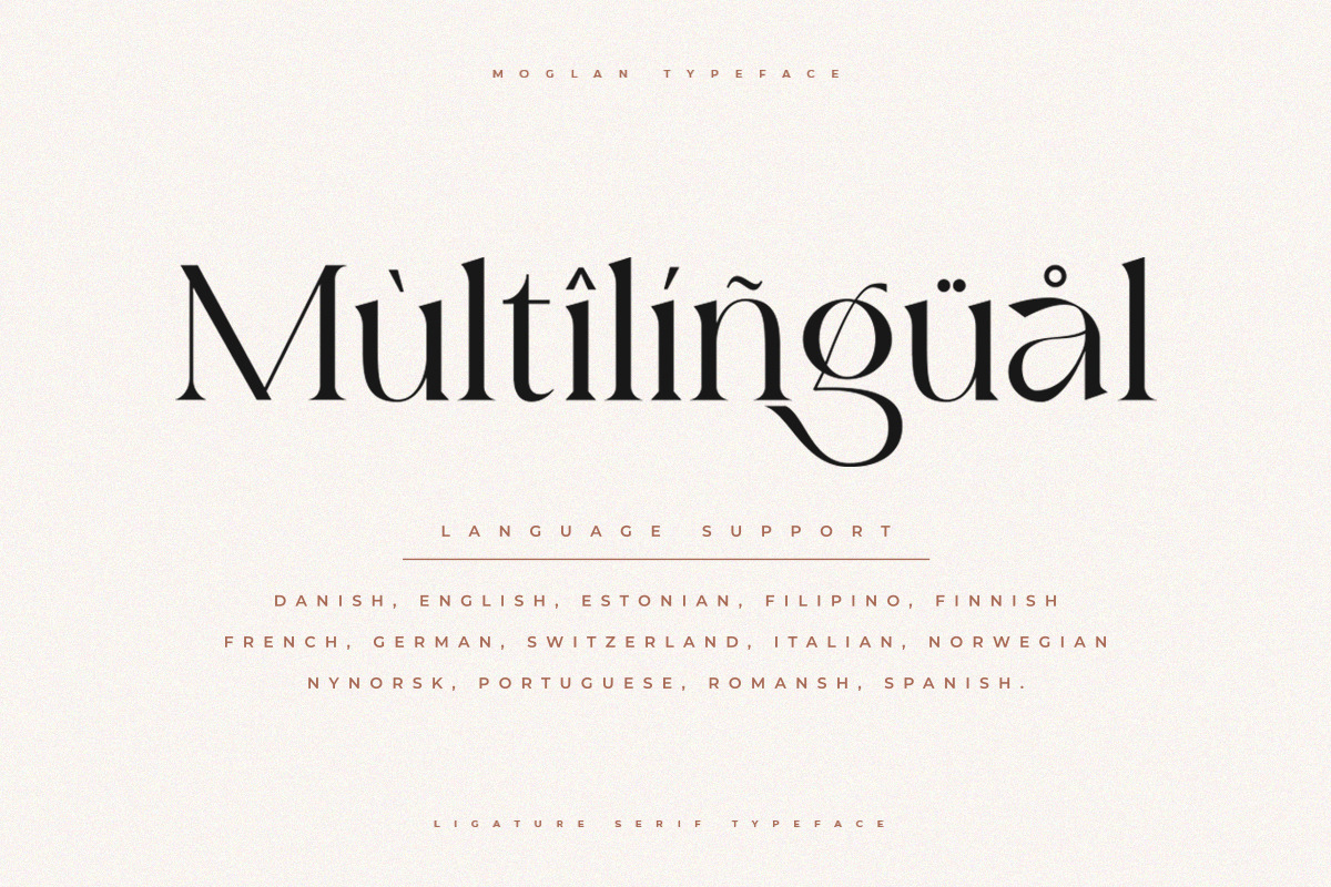 Moglan | Ligature Serif Typeface Moglan | Ligature Serif Typeface