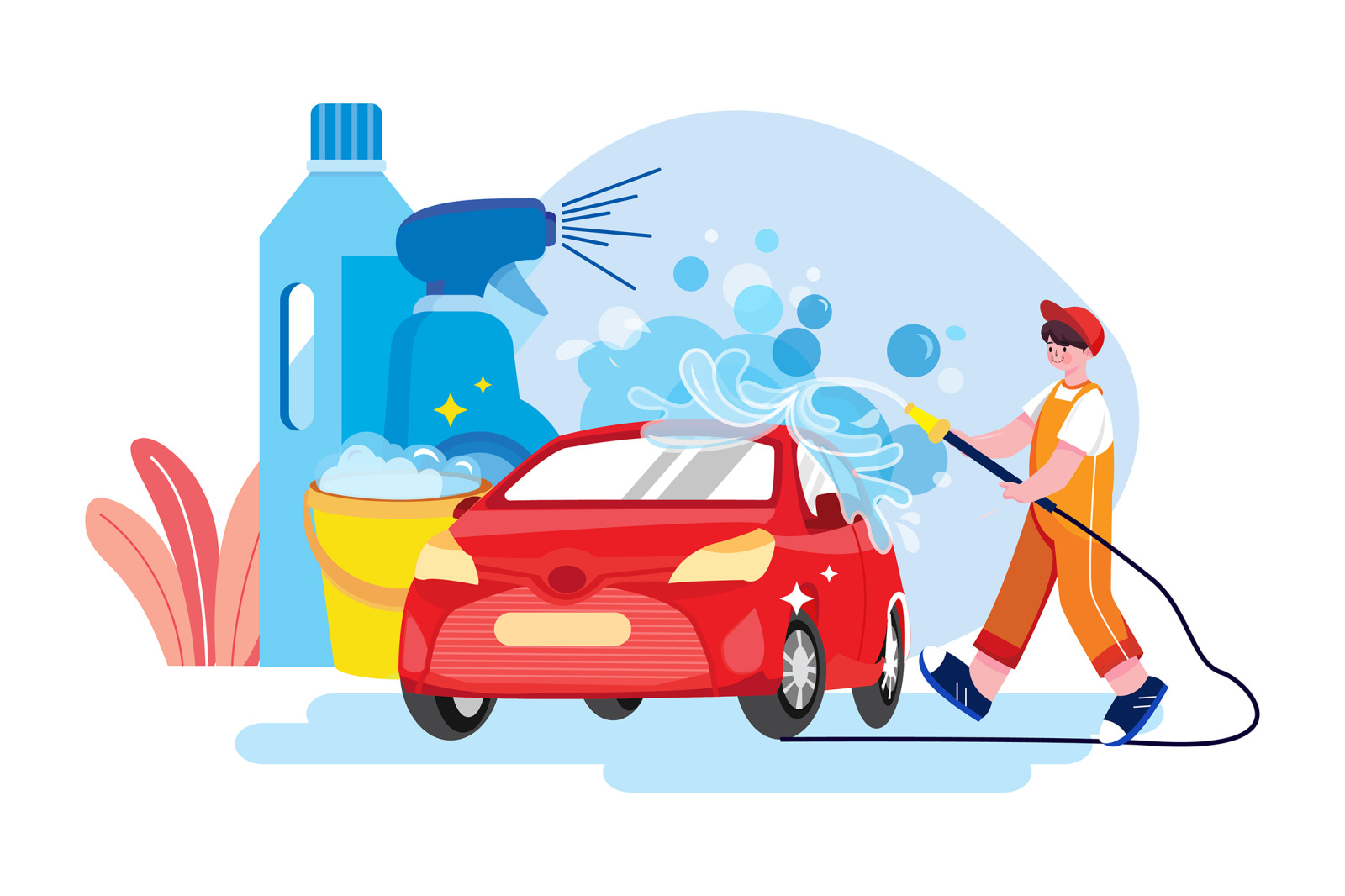 M476_Car Wash Service Illustrations