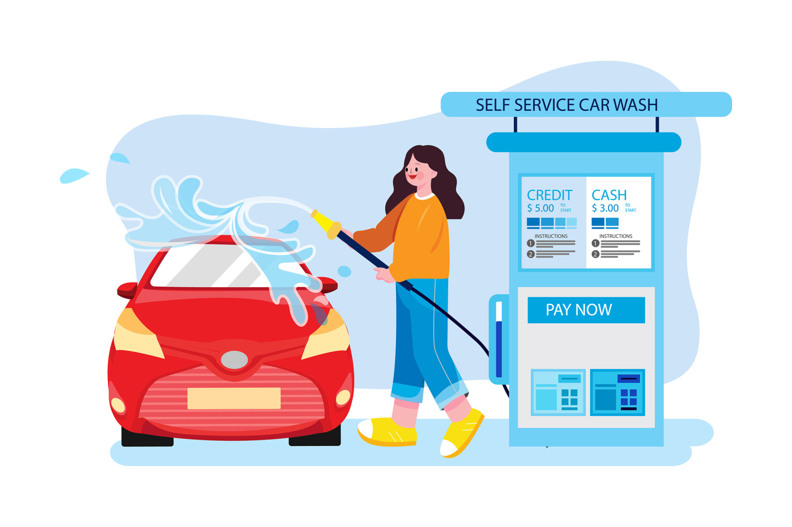 M476_Car Wash Service Illustrations