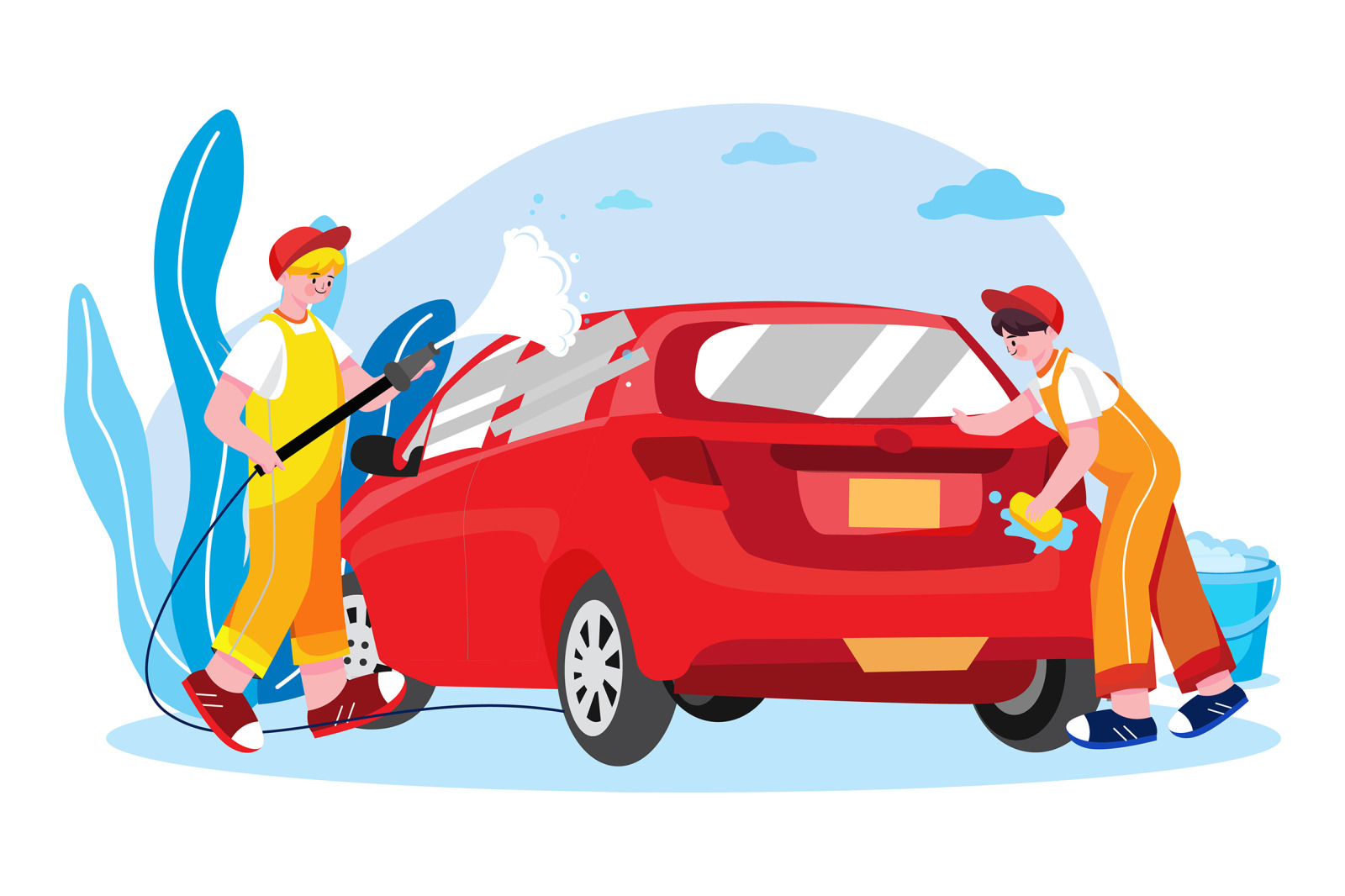 M476_Car Wash Service Illustrations