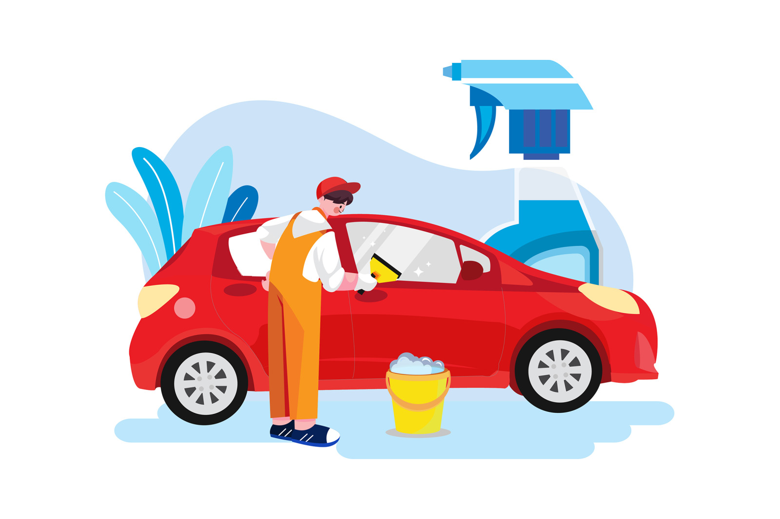 M476_Car Wash Service Illustrations