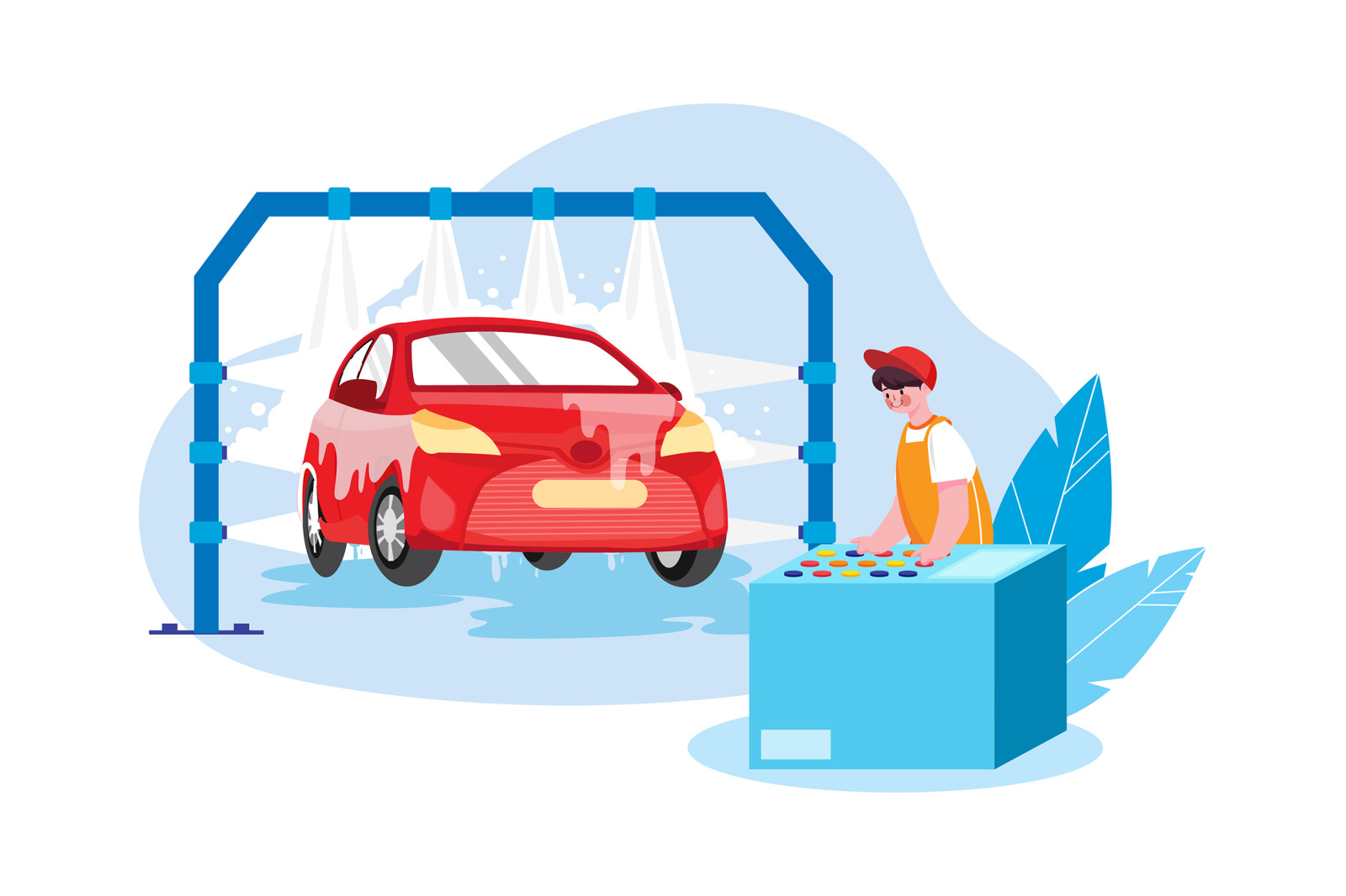 M476_Car Wash Service Illustrations