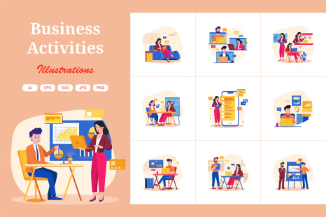 M480_Business Activities Illustrations - Community