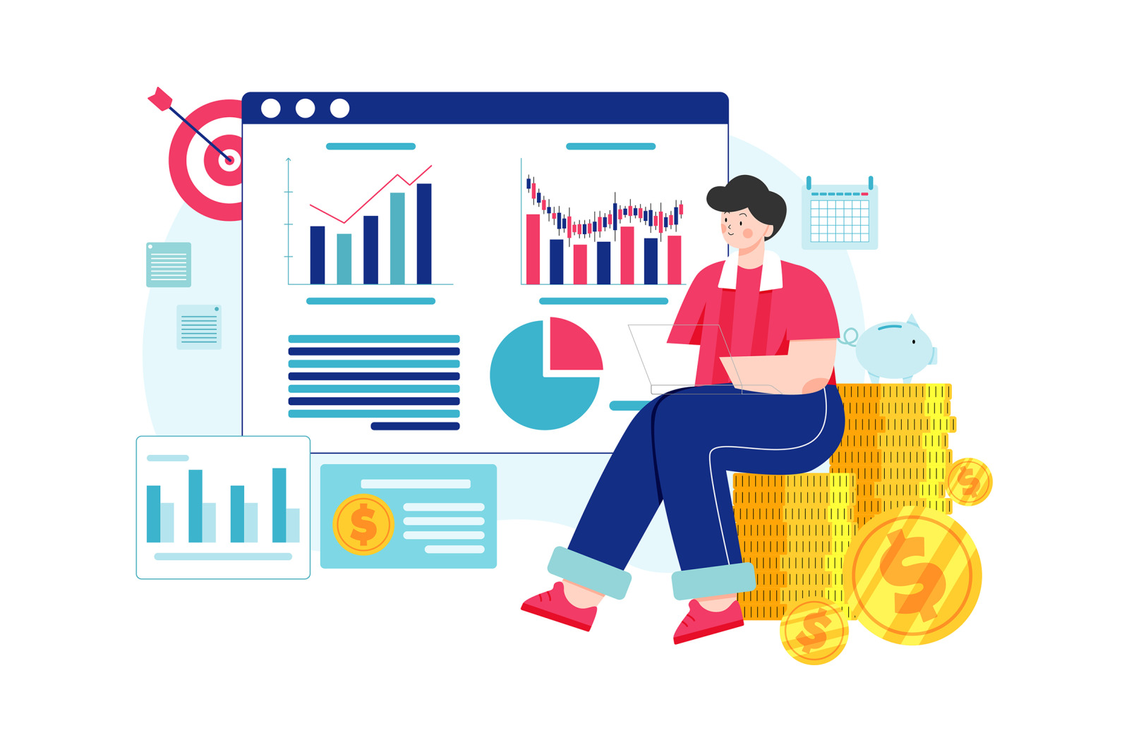 M456_Finance Management Illustration Pack M456_Finance Management Illustration Pack
