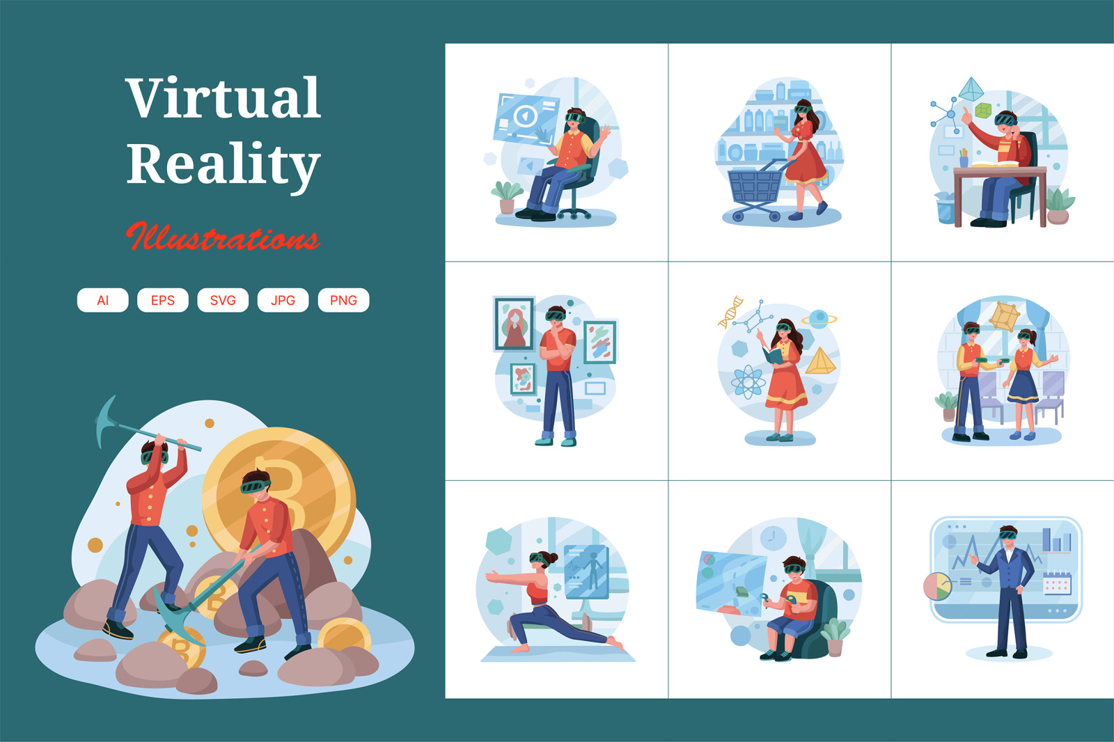 M459_Virtual Reality Illustration Pack M459_Virtual Reality Illustration Pack