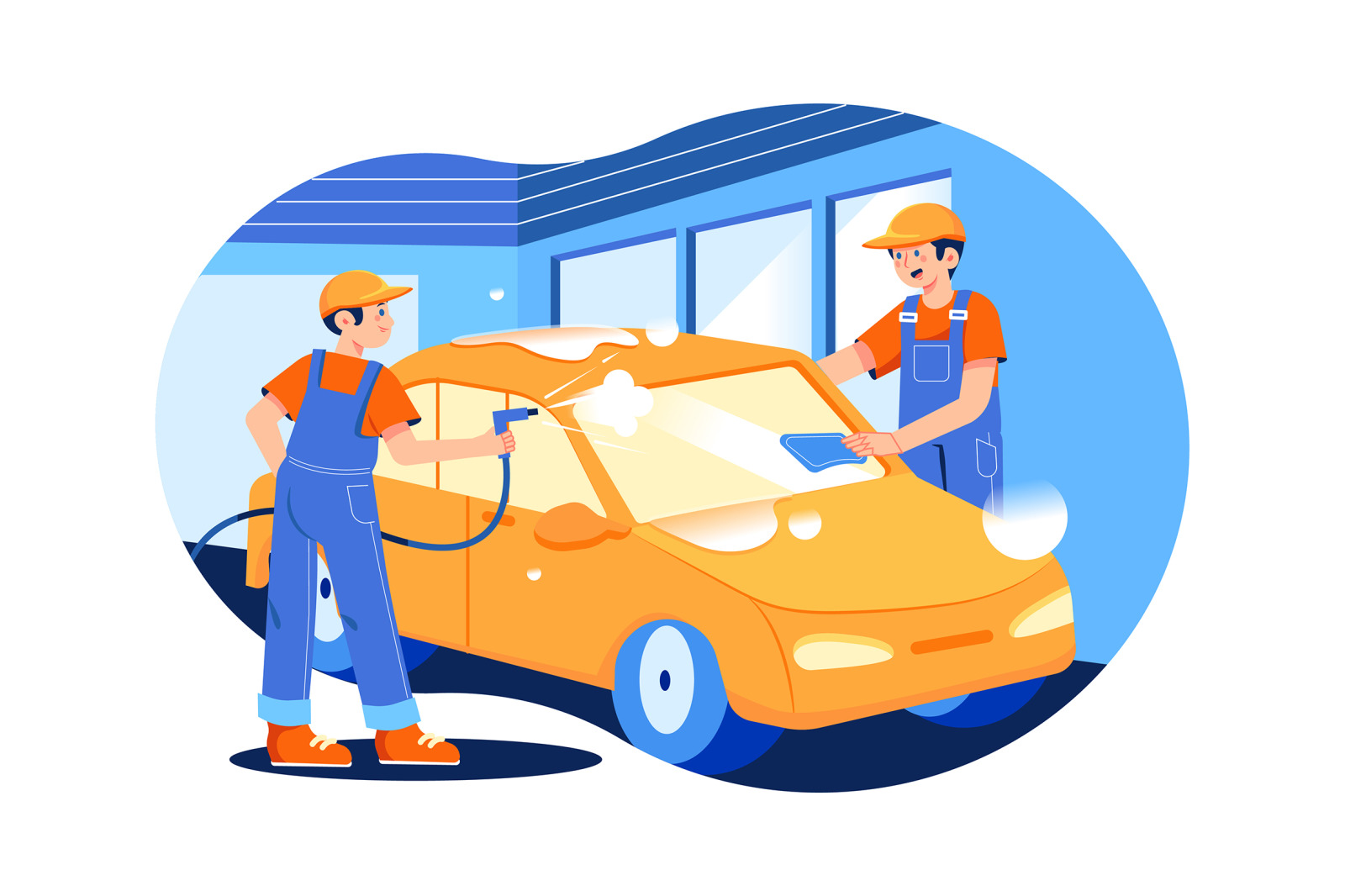 M488_Car Wash Service Illustrations M488_Car Wash Service Illustrations
