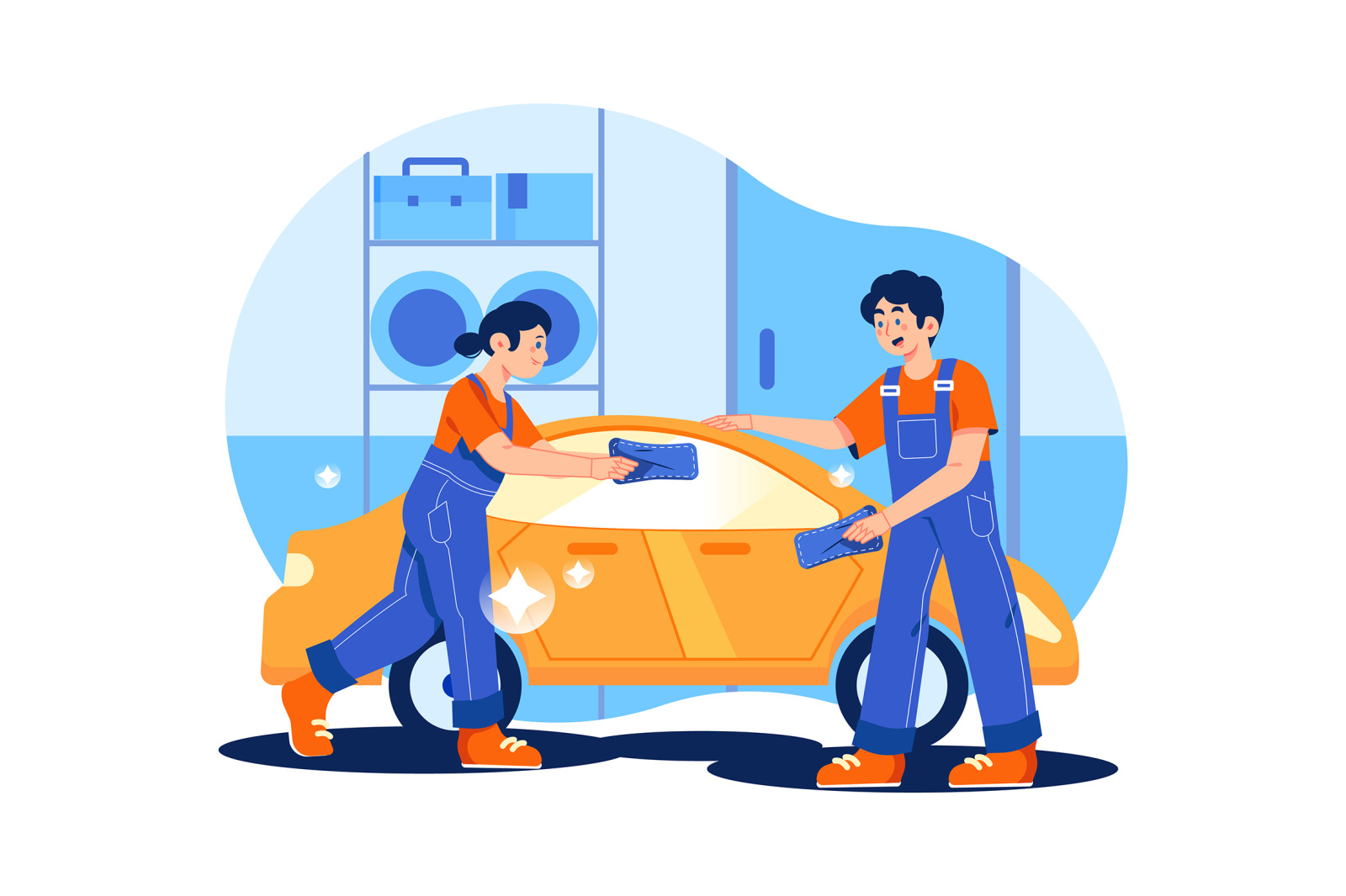 M488_Car Wash Service Illustrations M488_Car Wash Service Illustrations