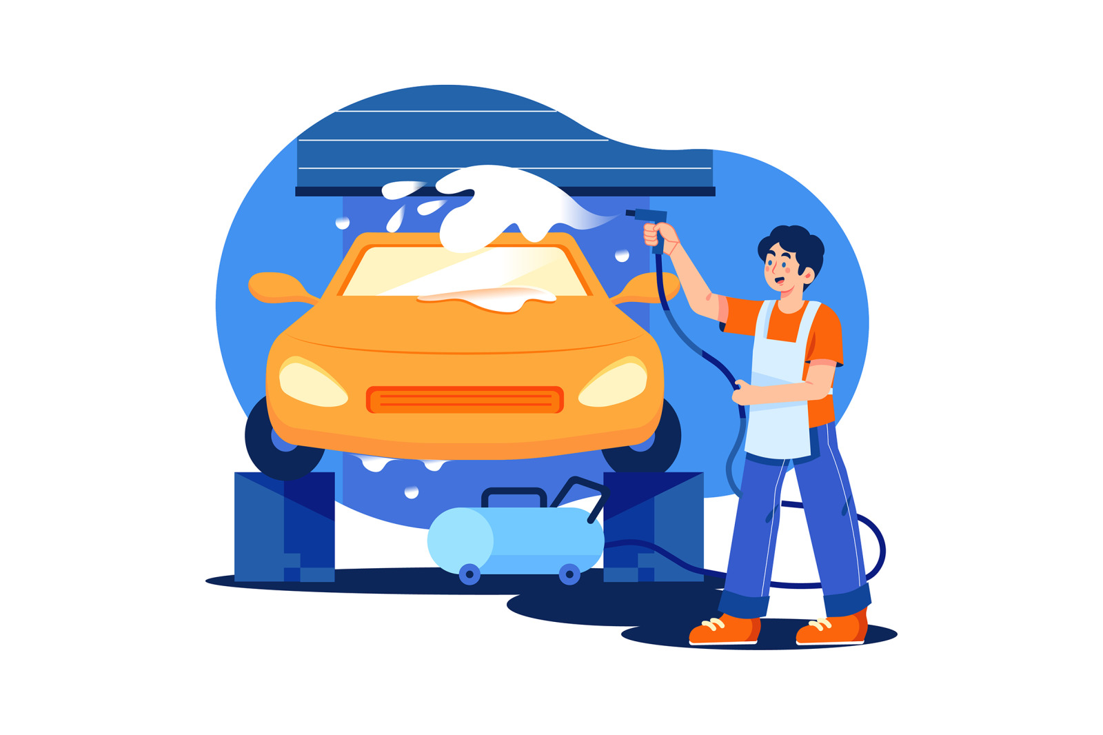 M488_Car Wash Service Illustrations M488_Car Wash Service Illustrations