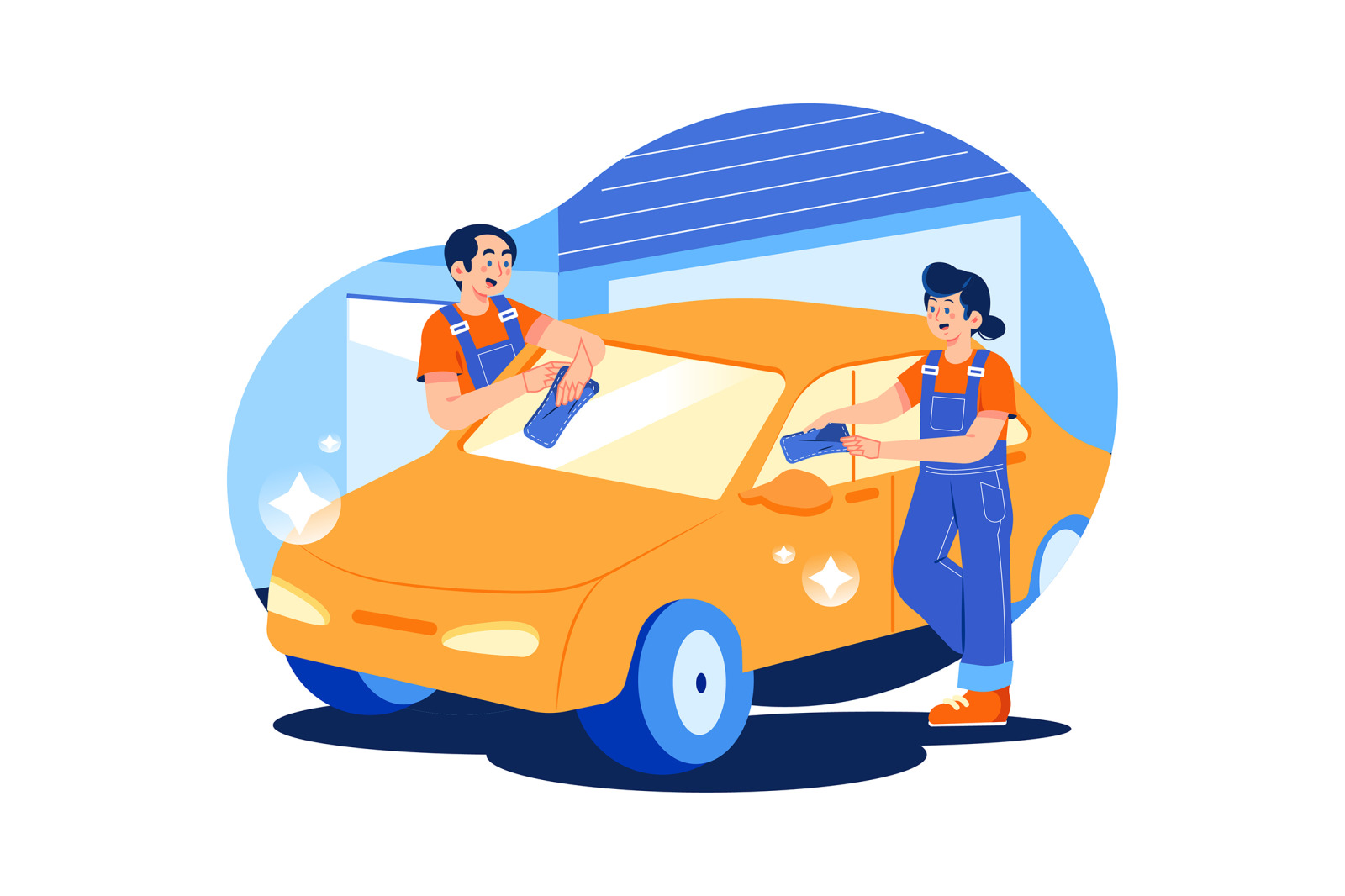 M488_Car Wash Service Illustrations M488_Car Wash Service Illustrations