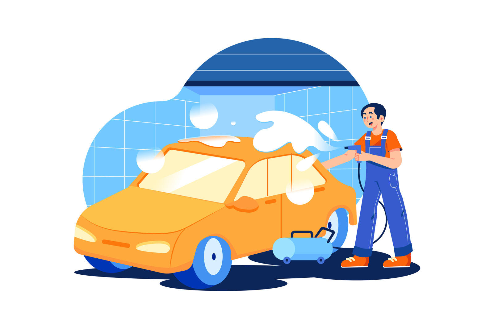 M488_Car Wash Service Illustrations M488_Car Wash Service Illustrations