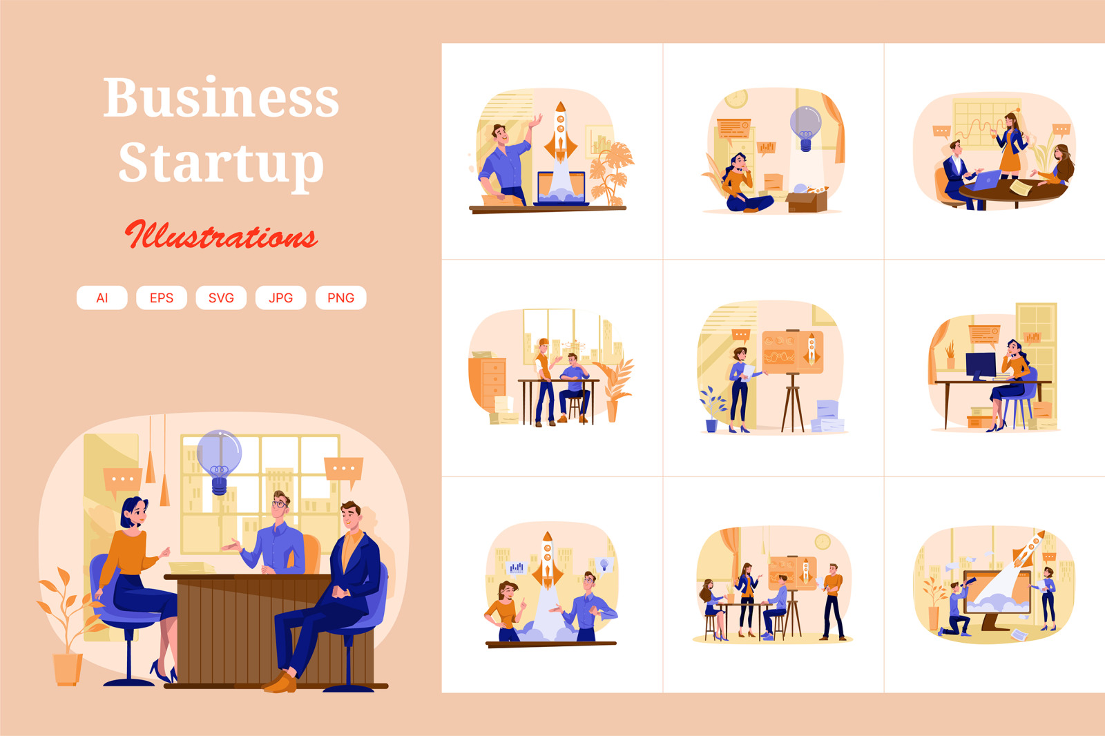 M489_Business Startup Illustrations M489_Business Startup Illustrations