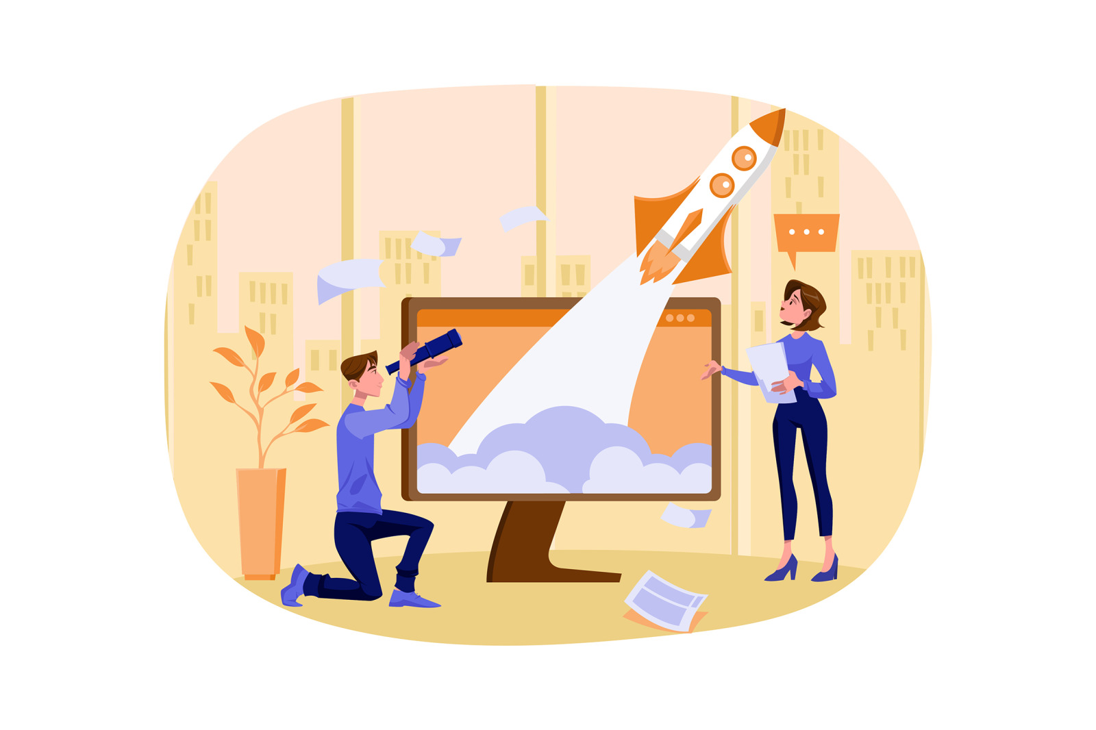 M489_Business Startup Illustrations M489_Business Startup Illustrations