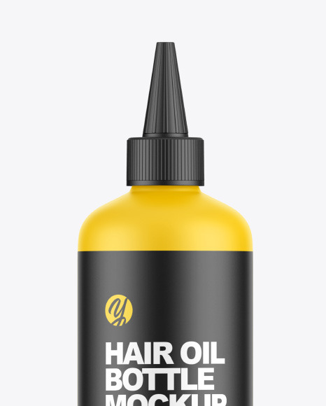 Matte Hair Oil Bottle Mockup