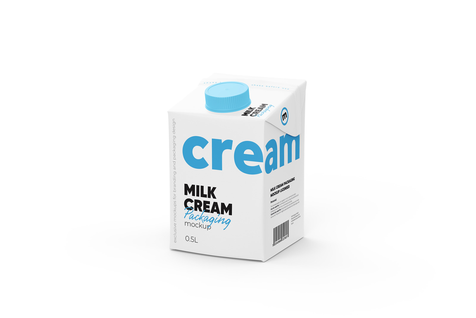 500ml Milk packaging. Tetra Brik edge