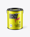 Metallic Paint Can Mockup