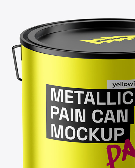 Metallic Paint Can Mockup