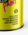 Metallic Paint Can Mockup