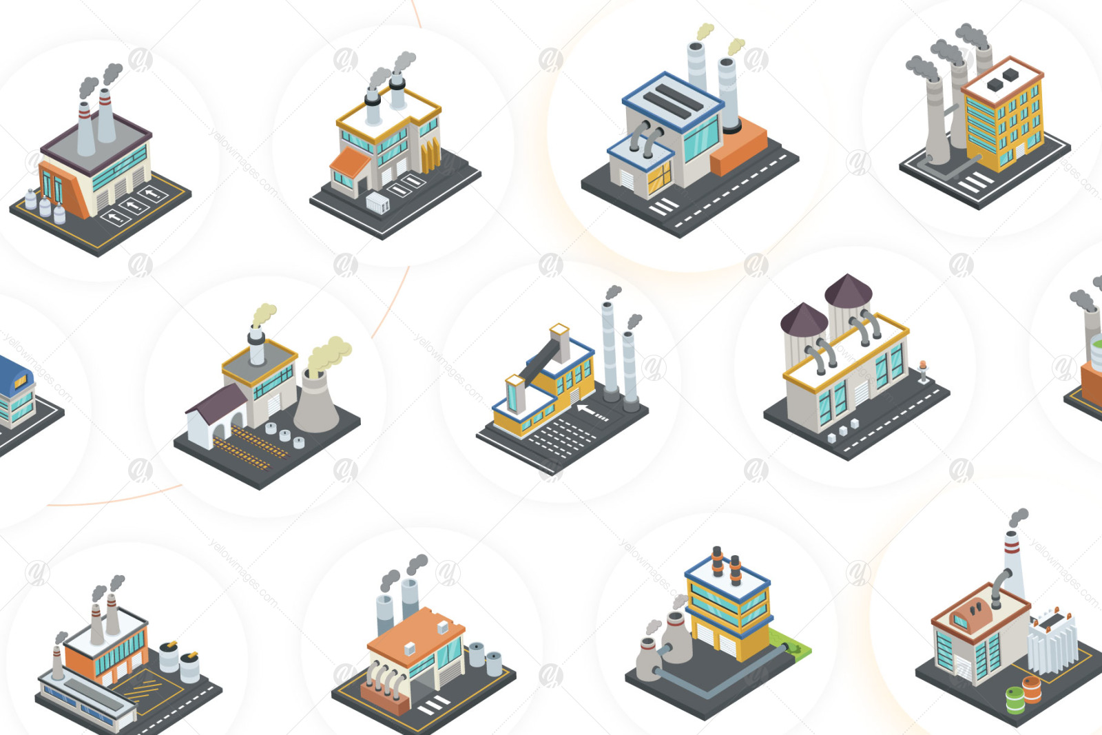 50 Industrial Isometric Icons