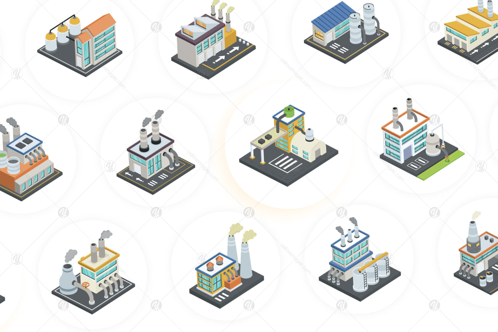 50 Industrial Isometric Icons