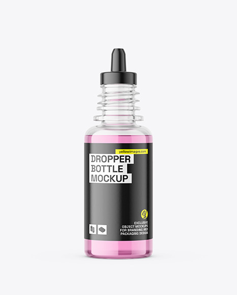 Clear Dropper Bottle Mockup - Glass dropper bottle mockup