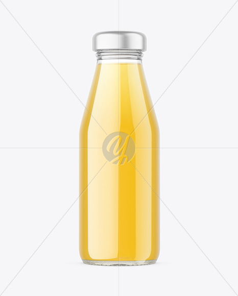 Clear Glass Juice Bottle Mockup