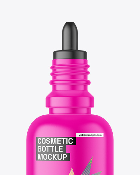 Matte Dropper Bottle Mockup